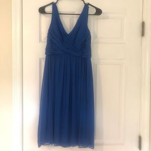 Royal Blue Knee Length Dress